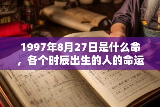 1997年8月27日是什么命，各个时辰出生的人的命运