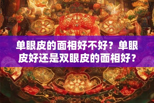 单眼皮的面相好不好？单眼皮好还是双眼皮的面相好？