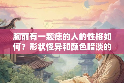 胸前有一颗痣的人的性格如何？形状怪异和颜色暗淡的痣是凶痣？