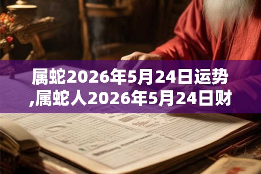 属蛇2026年5月24日运势,属蛇人2026年5月24日财运,生肖蛇2026年5月24日运势