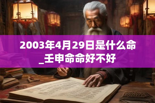 2003年4月29日是什么命_壬申命命好不好