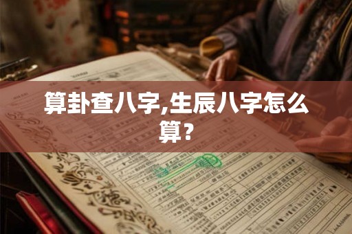 算卦查八字,生辰八字怎么算？