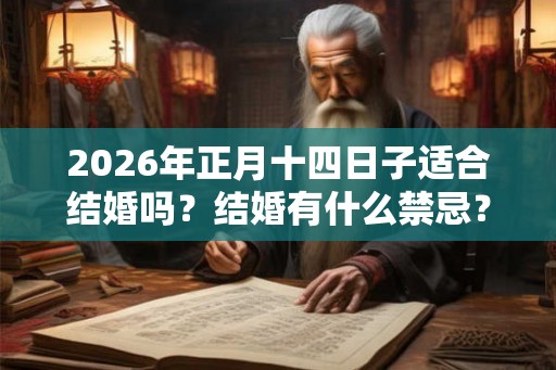 2026年正月十四日子适合结婚吗？结婚有什么禁忌？