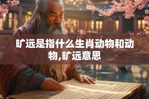 旷远是指什么生肖动物和动物,旷远意思