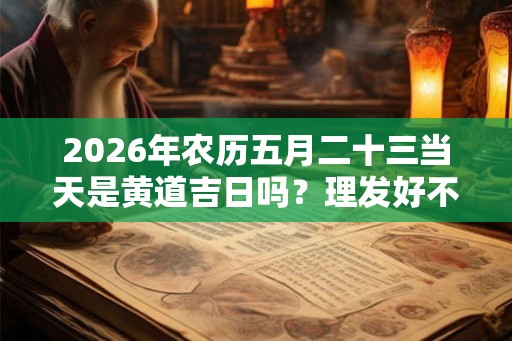 2026年农历五月二十三当天是黄道吉日吗?理发好不好? 2026年农历五月二十三当天是黄道吉日吗?理发好不好?