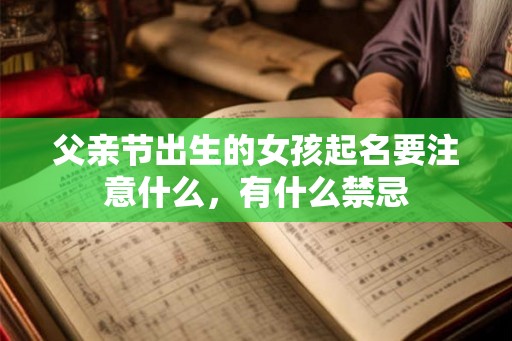 父亲节出生的女孩起名要注意什么,有什么禁忌 父亲节出生的女孩起名要注意什么,有什么禁忌