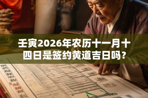 壬寅2026年农历十一月十四日是签约黄道吉日吗？