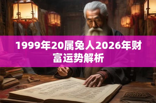 1999年20属兔人2026年财富运势解析