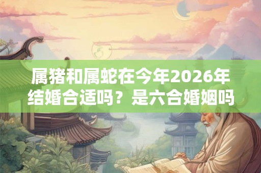 属猪和属蛇在今年2026年结婚合适吗？是六合婚姻吗？