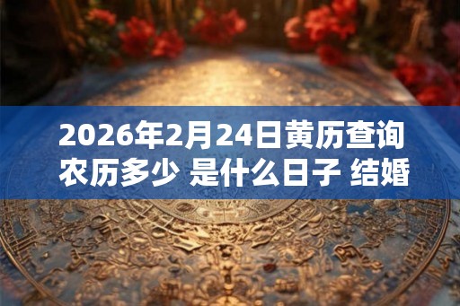 2026年2月24日黄历查询 农历多少 是什么日子 结婚吉时