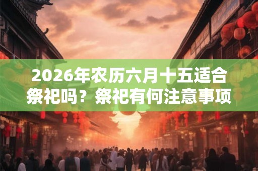 2026年农历六月十五适合祭祀吗？祭祀有何注意事项？