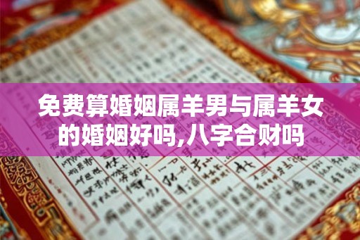 免费算婚姻属羊男与属羊女的婚姻好吗,八字合财吗