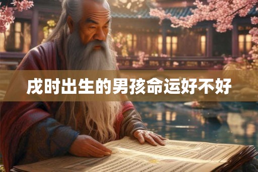 戌时出生的男孩命运好不好