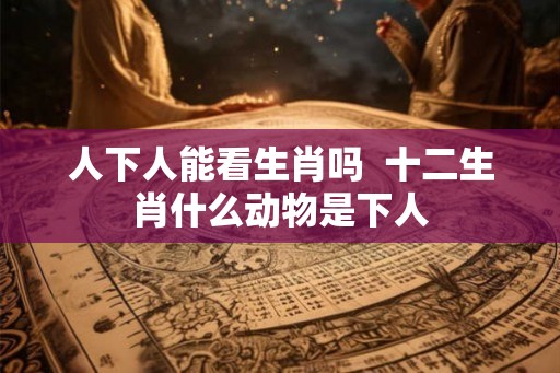 人下人能看生肖吗  十二生肖什么动物是下人