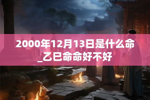 2000年12月13日是什么命_乙巳命命好不好