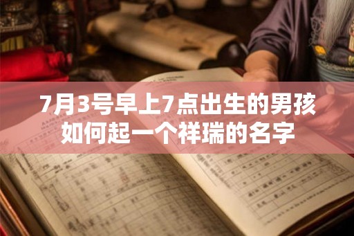 7月3号早上7点出生的男孩如何起一个祥瑞的名字