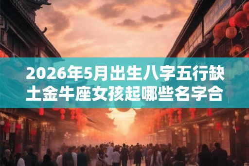 2026年5月出生八字五行缺土金牛座女孩起哪些名字合适