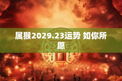属猴2029.23运势 如你所愿