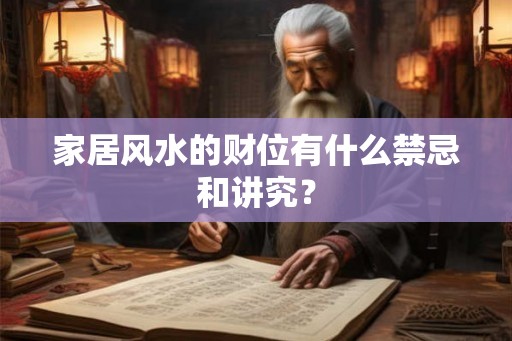 家居风水的财位有什么禁忌和讲究？