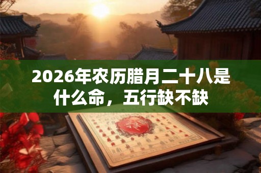 2026年农历腊月二十八是什么命，五行缺不缺
