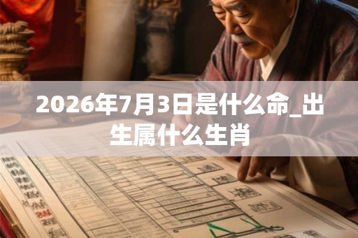 2026年7月3日是什么命_出生属什么生肖