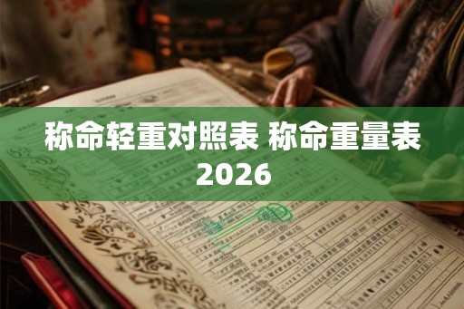 称命轻重对照表 称命重量表2026
