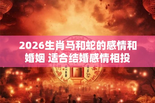2026生肖马和蛇的感情和婚姻 适合结婚感情相投