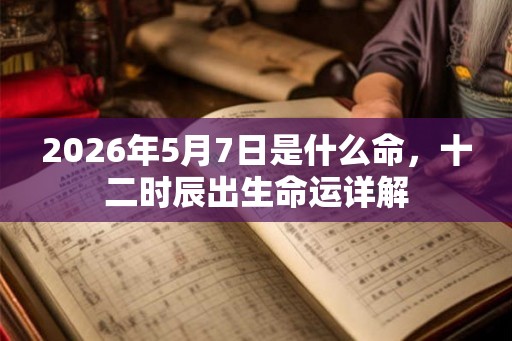 2026年5月7日是什么命，十二时辰出生命运详解