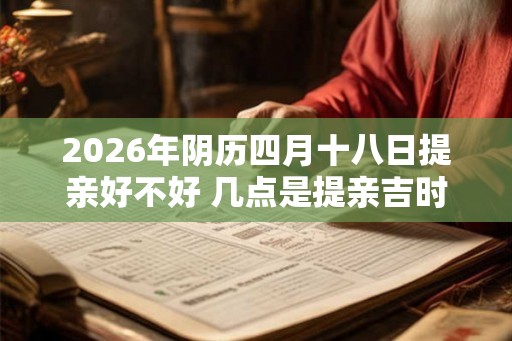 2026年阴历四月十八日提亲好不好 几点是提亲吉时 2026年阴历四月十八日提亲好不好 几点是提亲吉时