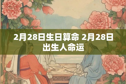 2月28日生日算命 2月28日出生人命运