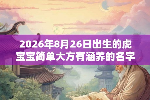 2026年8月26日出生的虎宝宝简单大方有涵养的名字 2026年8月26日出生的虎宝宝简单大方有涵养的名字