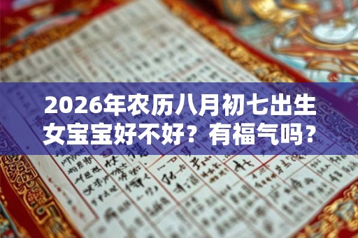 2026年农历八月初七出生女宝宝好不好？有福气吗？