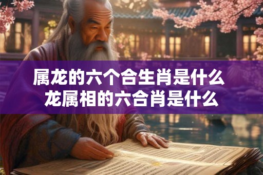 属龙的六个合生肖是什么 龙属相的六合肖是什么