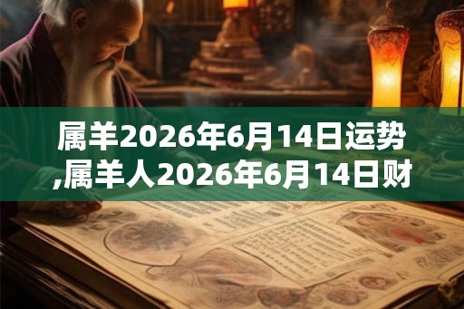 属羊2026年6月14日运势,属羊人2026年6月14日财运,生肖羊2026年6月14日运势