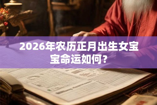 2026年农历正月出生女宝宝命运如何？