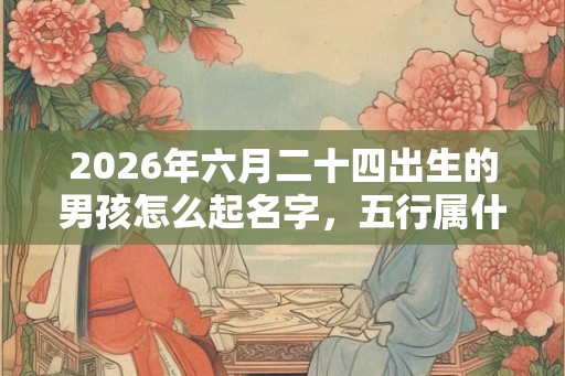 2026年六月二十四出生的男孩怎么起名字，五行属什么