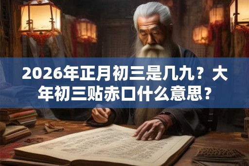 2026年正月初三是几九？大年初三贴赤口什么意思？
