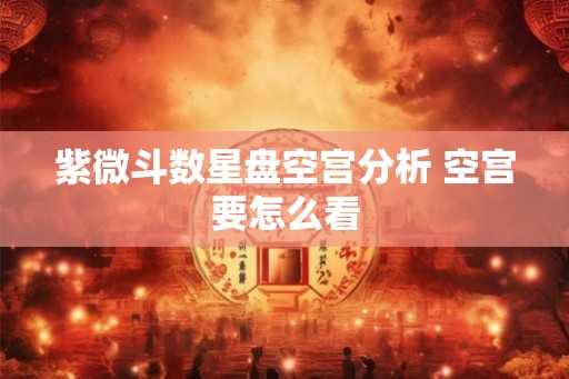 紫微斗数星盘空宫分析 空宫要怎么看