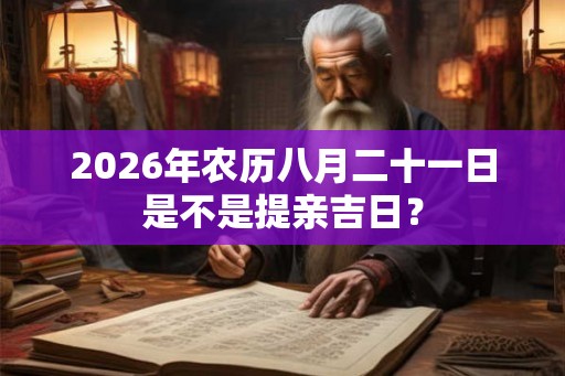 2026年农历八月二十一日是不是提亲吉日？