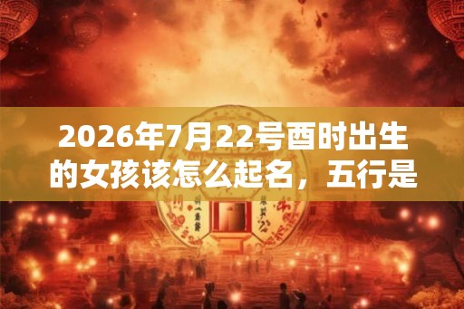 2026年7月22号酉时出生的女孩该怎么起名，五行是什么？