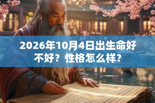 2026年10月4日出生命好不好？性格怎么样？