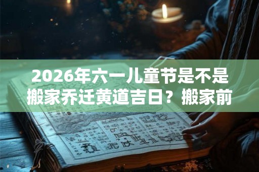 2026年六一儿童节是不是搬家乔迁黄道吉日？搬家前要准备什么？