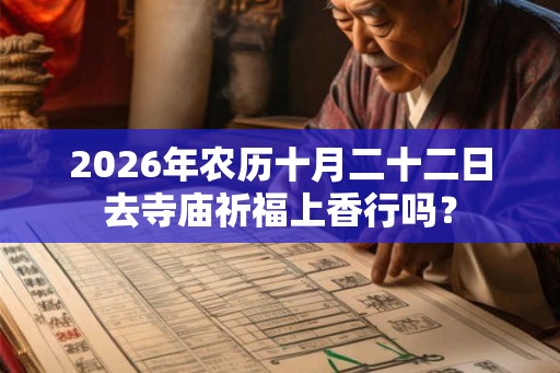 2026年农历十月二十二日去寺庙祈福上香行吗？