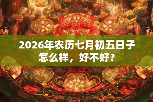 2026年农历七月初五日子怎么样，好不好？