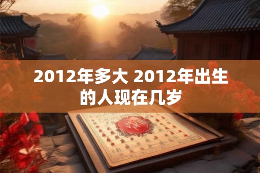 2012年多大 2012年出生的人现在几岁
