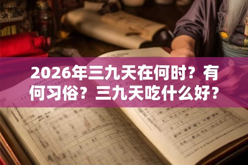 2026年三九天在何时？有何习俗？三九天吃什么好？