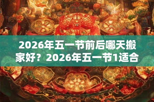 2026年五一节前后哪天搬家好？2026年五一节1适合搬家吗？