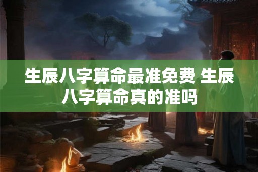 生辰八字算命最准免费 生辰八字算命真的准吗