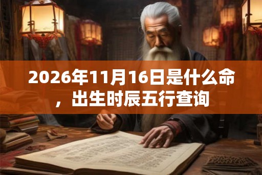 2026年11月16日是什么命,出生时辰五行查询 2026年11月16日是什么命,出生时辰五行查询