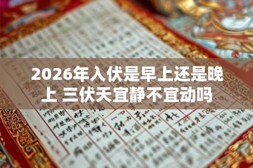 2026年入伏是早上还是晚上 三伏天宜静不宜动吗